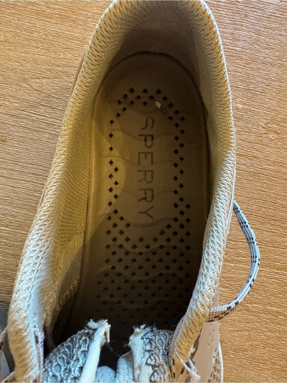 Sperry Men’s Taupe Mesh Boat Sneakers